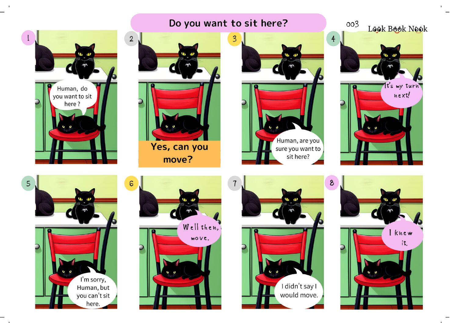 Free Comic Strip 003: Do you want to sit here?