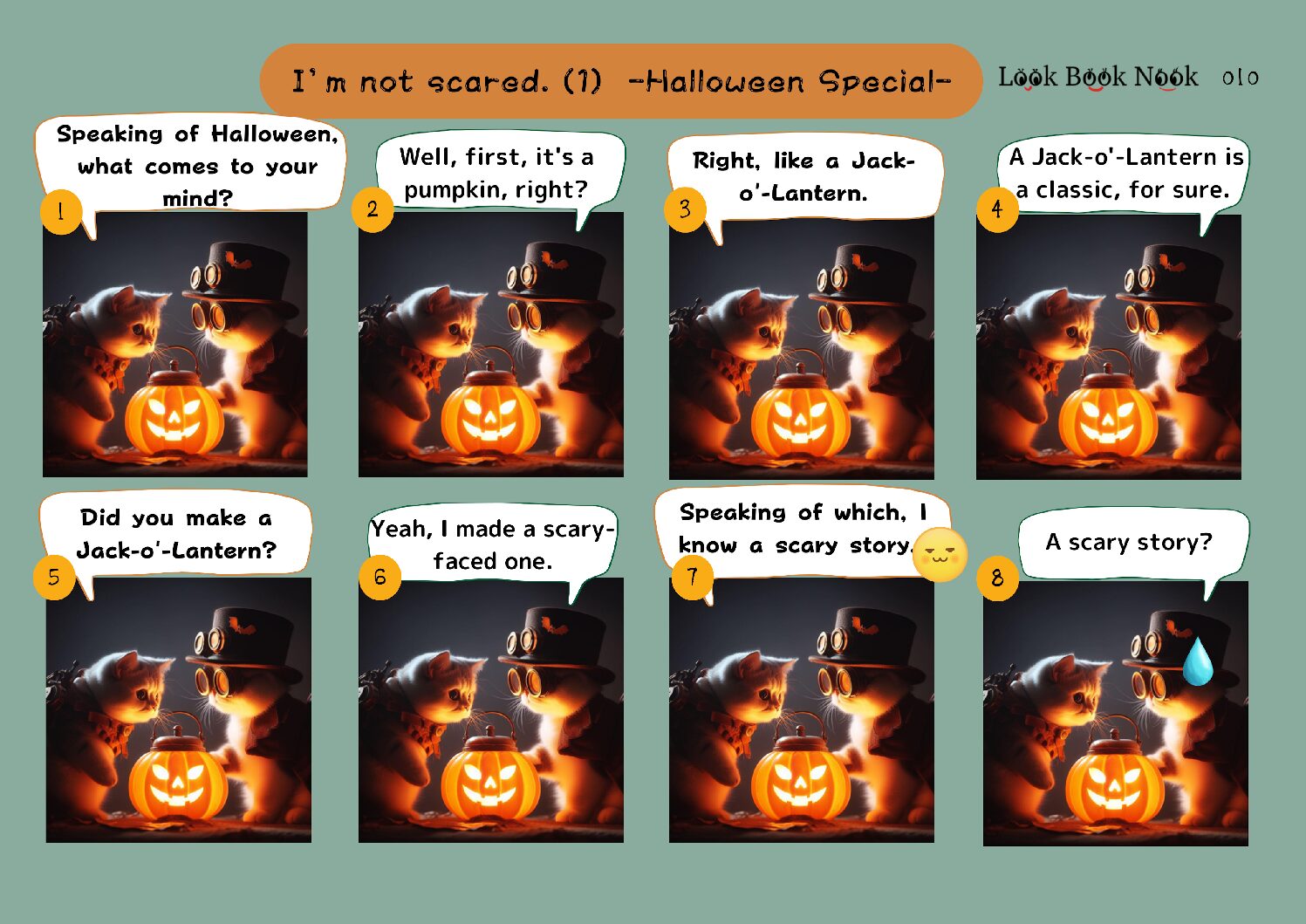 Free Comic Strip 010: I'm not scared. (1)(2)(3)- Halloween Special -