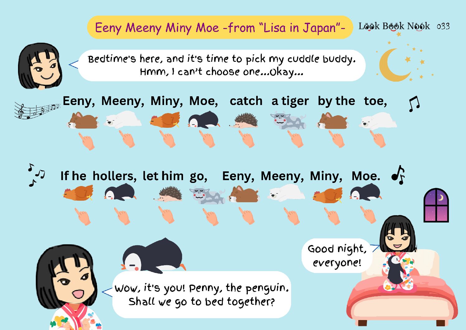 Free Comic Strip 033: Eeny, Meeny, Miny, Moe -from “Lisa in Japan”-