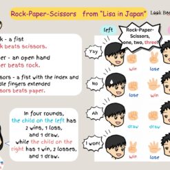 Free Comic Strip 034: Rock-Paper-Scissors -from “Lisa in Japan”-